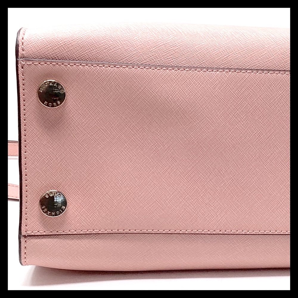 MICHAEL KORS Dillon Large Top Zip Saffiano Leather Satchel Pale Pink - Picture 5 of 12